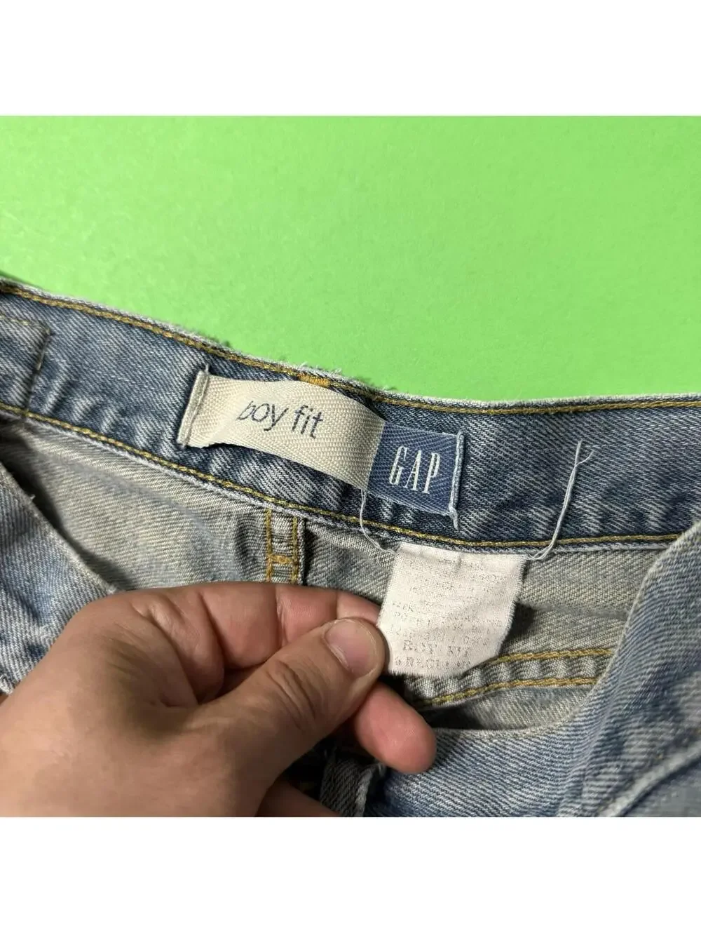 Vintage Gap Boy Fit Jeans Size 6 Regular Fit Light Wash Cotton Made In USA 28x29